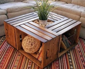 DIY: une table basse en caisses de bois, à vous de jouer!