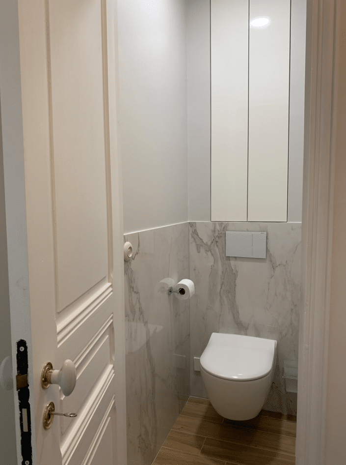 wc marbre, wc suspednu, placare sur mesure WC